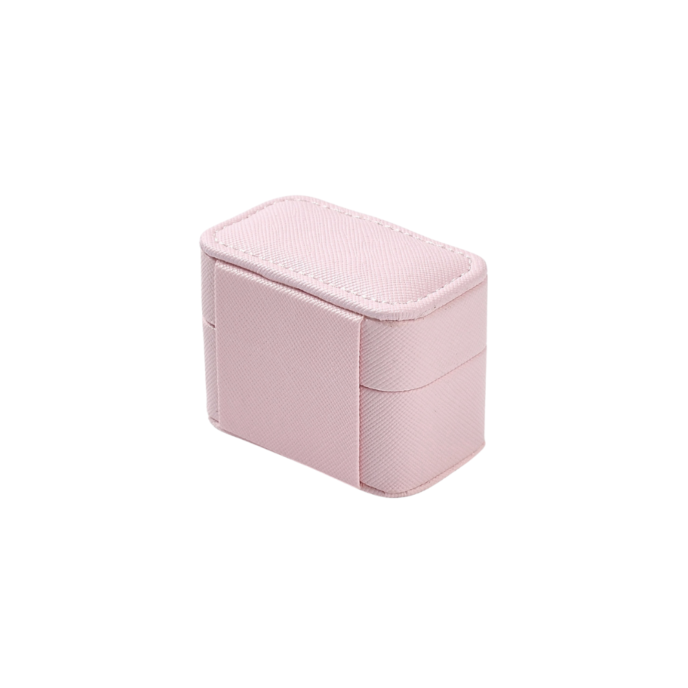 Pink Ring Storage Case - Jewelry Organizer Box for Women - Perfect for Travel, Home, and Gift Giving