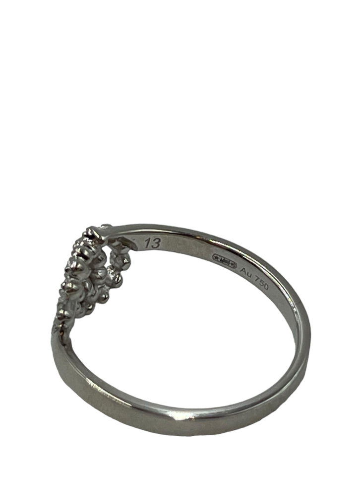 Gucci GG Running White Gold Diamond Ring for Women - Size 6, Luxury Fashion Jewelry Gift for Her - Perfect for Weddings, Parties & Special Occasions