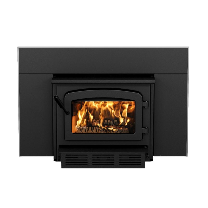 Drolet Escape 1800 I EPA Certified Wood Stove Insert with 25ft Chimney Liner - Efficient Heating for Home, Cabin & RV - Model DB03127K