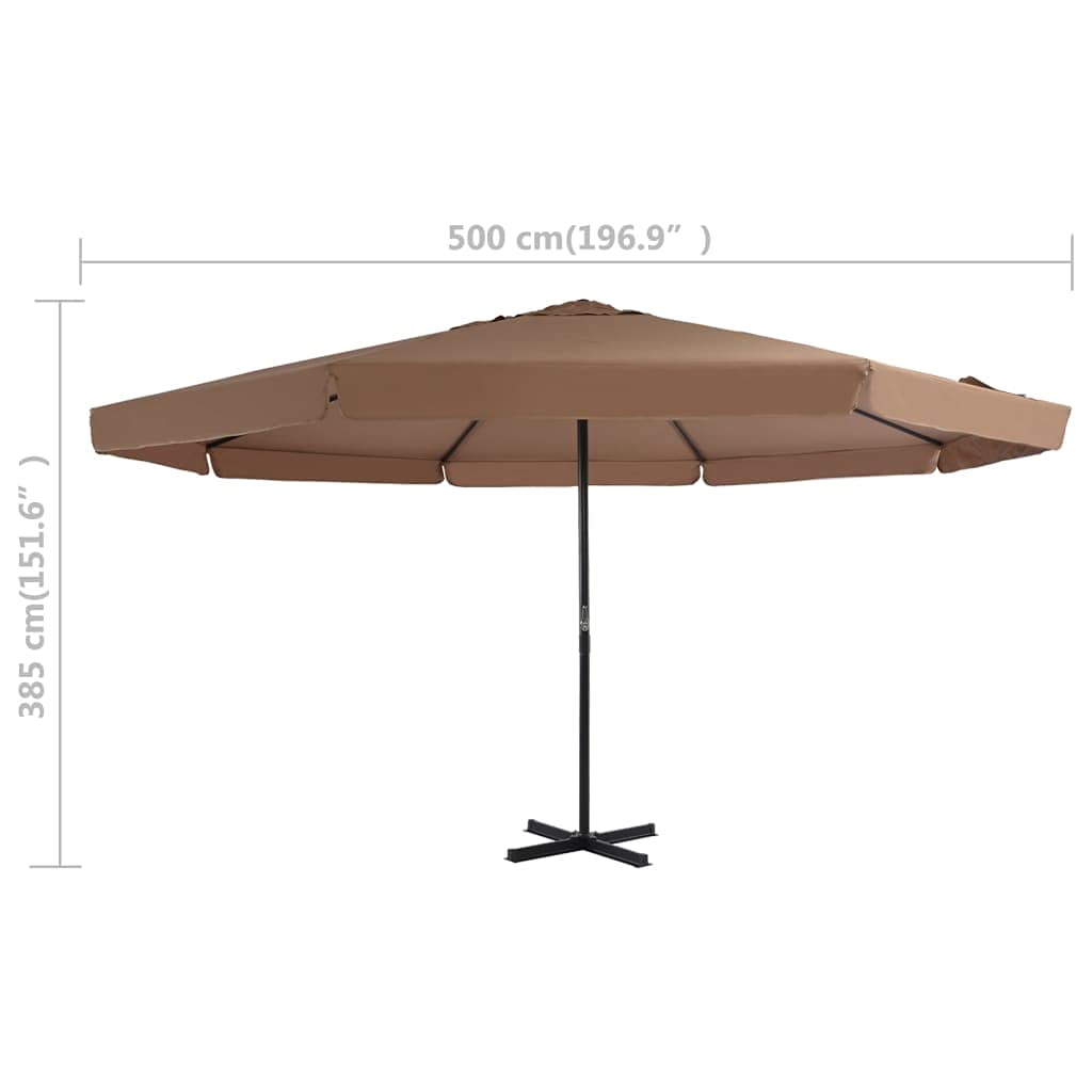 Fast Shipping 16' White Aluminum Beach Umbrella - UV Protection Sunshade for Patio, Garden & Outdoor Use | Perfect for Beach, Poolside & Backyard Relaxation