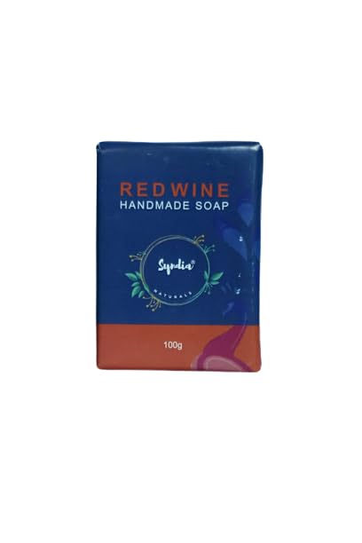 Syndia Naturals REDWINE Handmade Soap for Clear & Glowing Skin - Natural Skincare for Face & Body - Perfect for Daily Cleansing & Spa Relaxation
