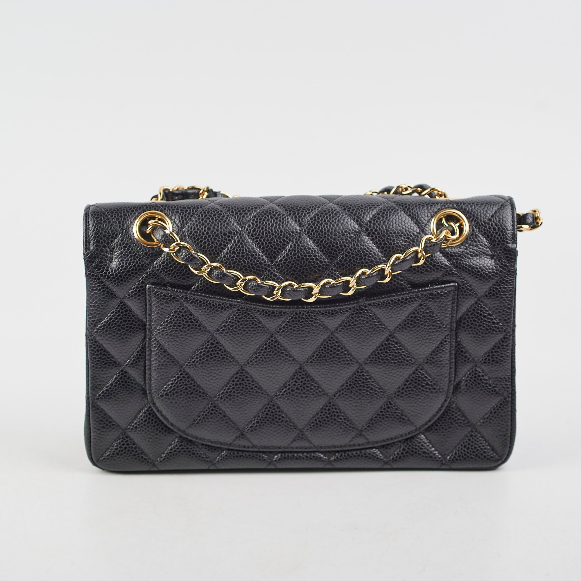 Chanel Small Caviar Leather Double Classic Flap Bag Black 12 Series - Luxury Crossbody Purse for Women, Perfect for Date Night & Special Occasions