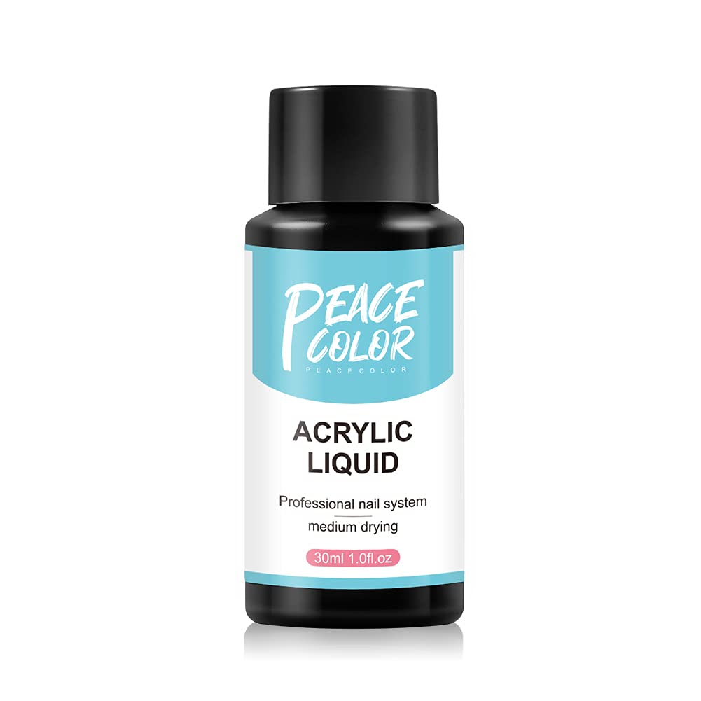 Peacecolor 30ml Acrylic Liquid Monomer for Acrylic Nails - Professional Nail Extension & Repair Solution - Perfect for Salon, Home Manicure & Nail Art DIY