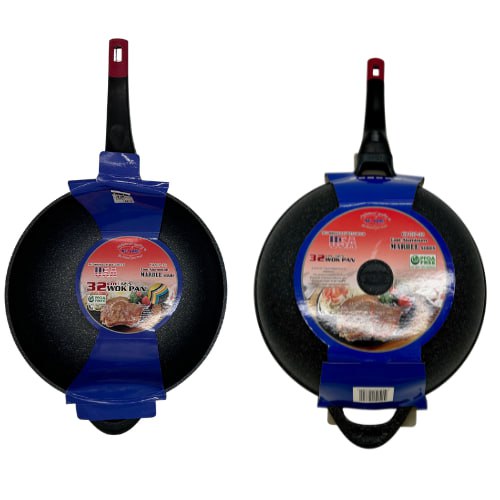 Premium Marble Wok Set - 2 Sizes (12