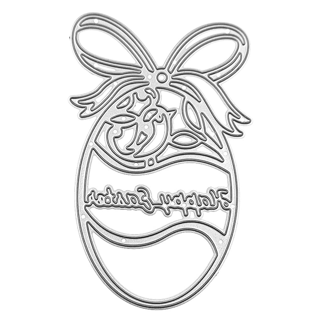 Easter Egg Bow Metal Cutting Dies for Scrapbooking, DIY Cards, and Embossing – Perfect for Easter Crafts, DIY Albums, and Handmade Greeting Cards