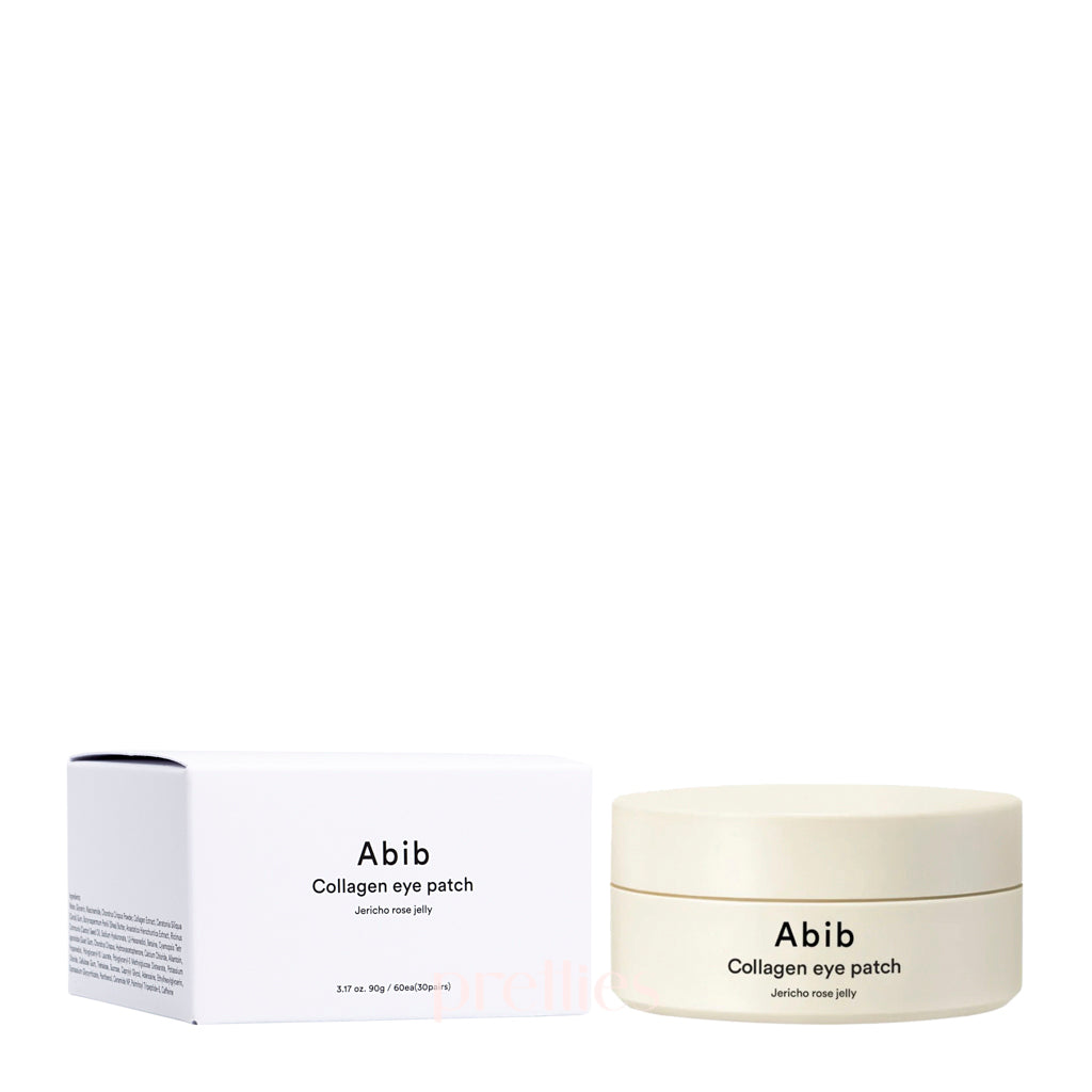 Abib Collagen Eye Patch with Jericho Rose Jelly - 60 Pcs for Dark Circles, Puffiness & Wrinkles | Korean Skincare Treatment for Tired Eyes | Perfect for Night Routine & Travel