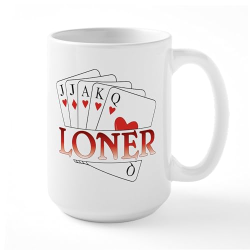 White - Euchre Loner Large Mug