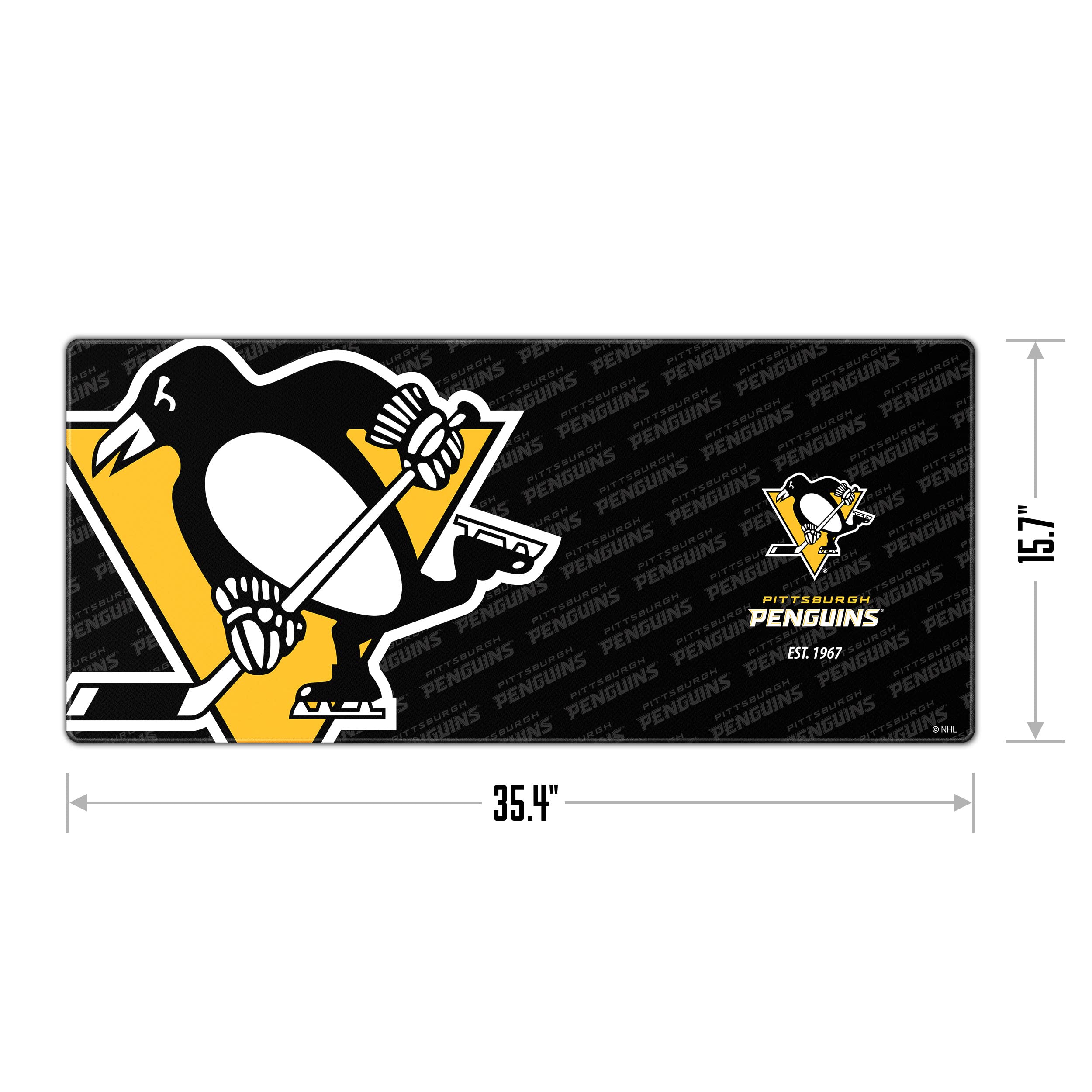 YouTheFan NHL Logo Series Large Gaming Mouse Pad - Non-Slip Rubber Base Desk Mat for Office & Home Computer Setup, Perfect for Gaming, Work, and Study (Officially Licensed NHL Team Logos)