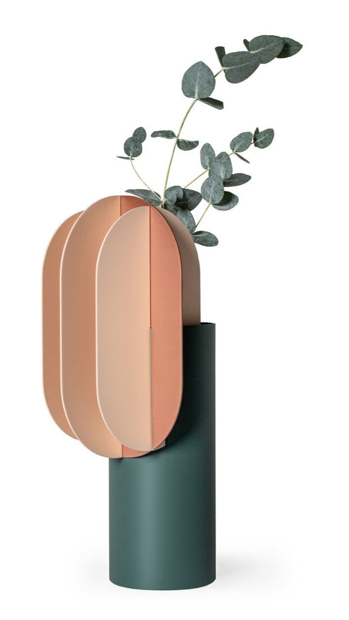 Noom Ekster Vase CS10 - Modern Ceramic Flower Vase for Home Decor, Wedding Centerpieces & Office Desk Decorations