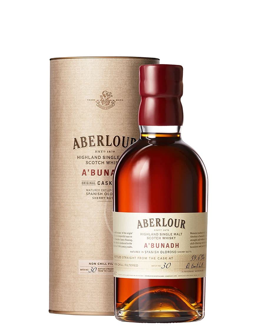 Aberlour A'bunadh Highland Single Malt Scotch Whisky 700ml - Cask Strength, Sherry Cask Aged, Rich & Spicy Flavor - Perfect for Gifting, Special Occasions & Whisky Enthusiasts