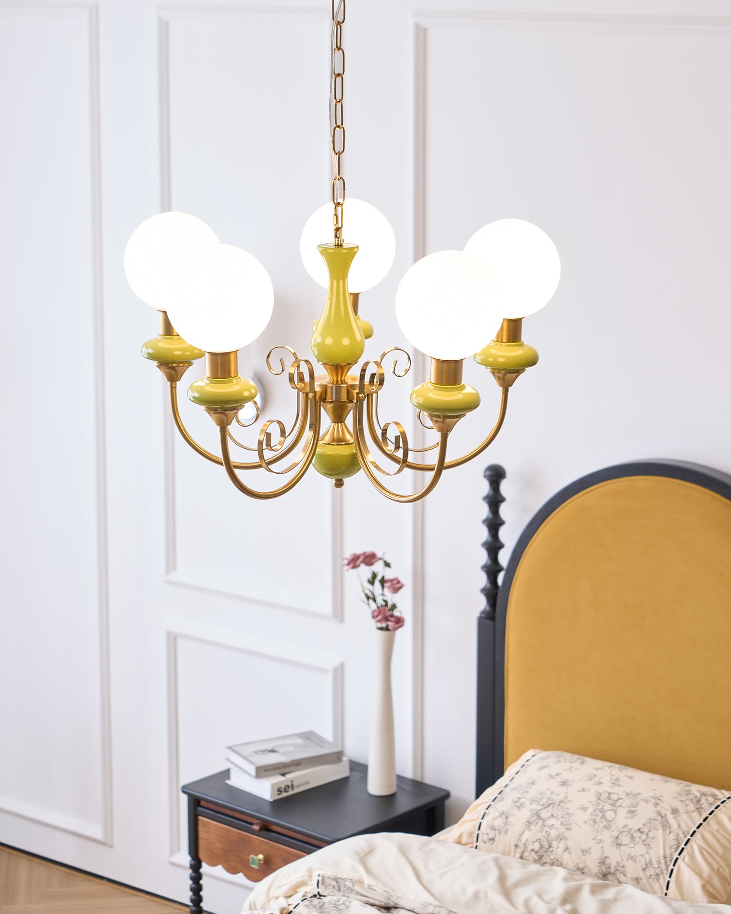 Elegant Onyx Chandelier - Modern Black Crystal Ceiling Light Fixture for Dining Room, Bedroom & Living Room Decor