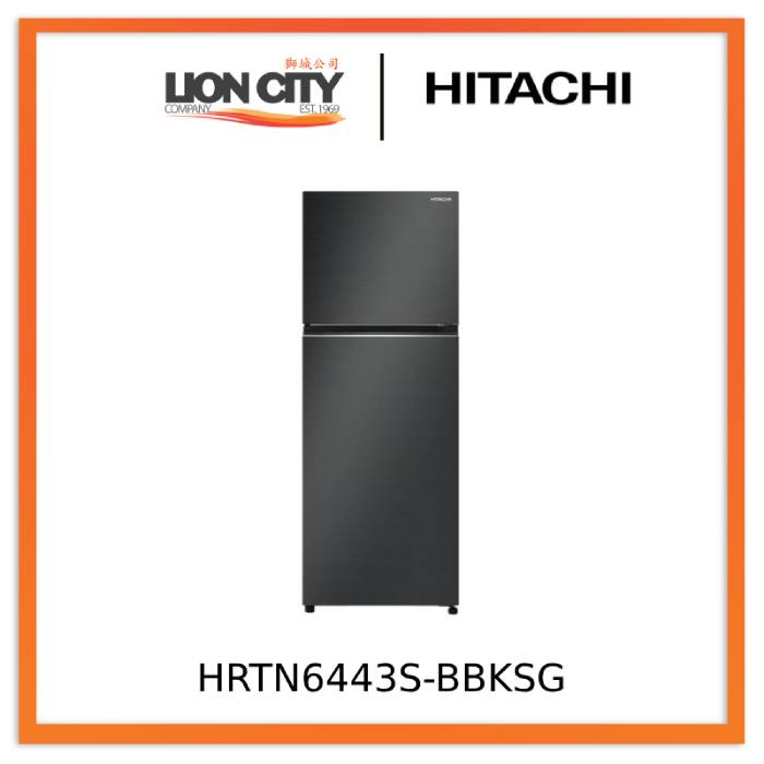 Hitachi HRTN6443S 409L 2 Door Refrigerator - Energy Efficient, Frost Free, Large Capacity Fridge for Home, Kitchen, Office & Restaurant Use