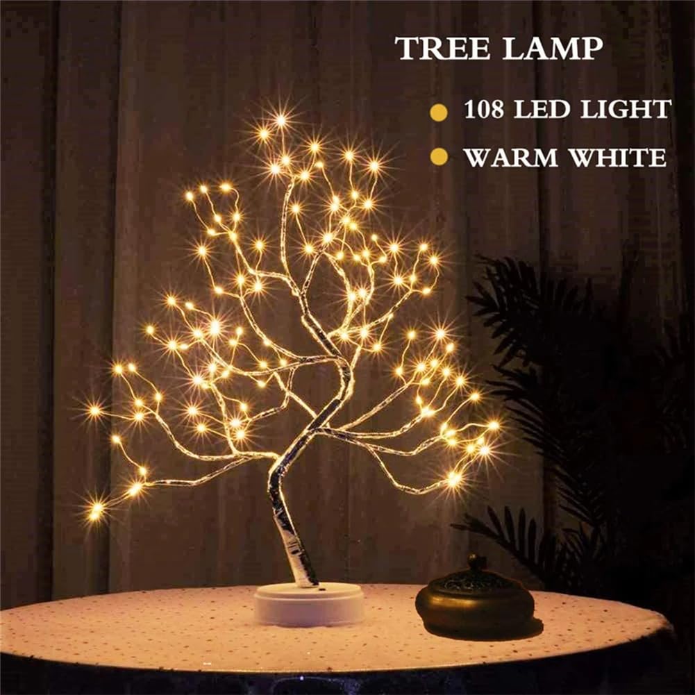 Battery Operated LED Fairy Lights - Mini Christmas Tree Copper Wire Garland Lamp for Holiday Decor, Kids Room, Bedroom & Home Decoration | Perfect for Christmas Tree Decorations, Party Lighting & Cozy Ambiance