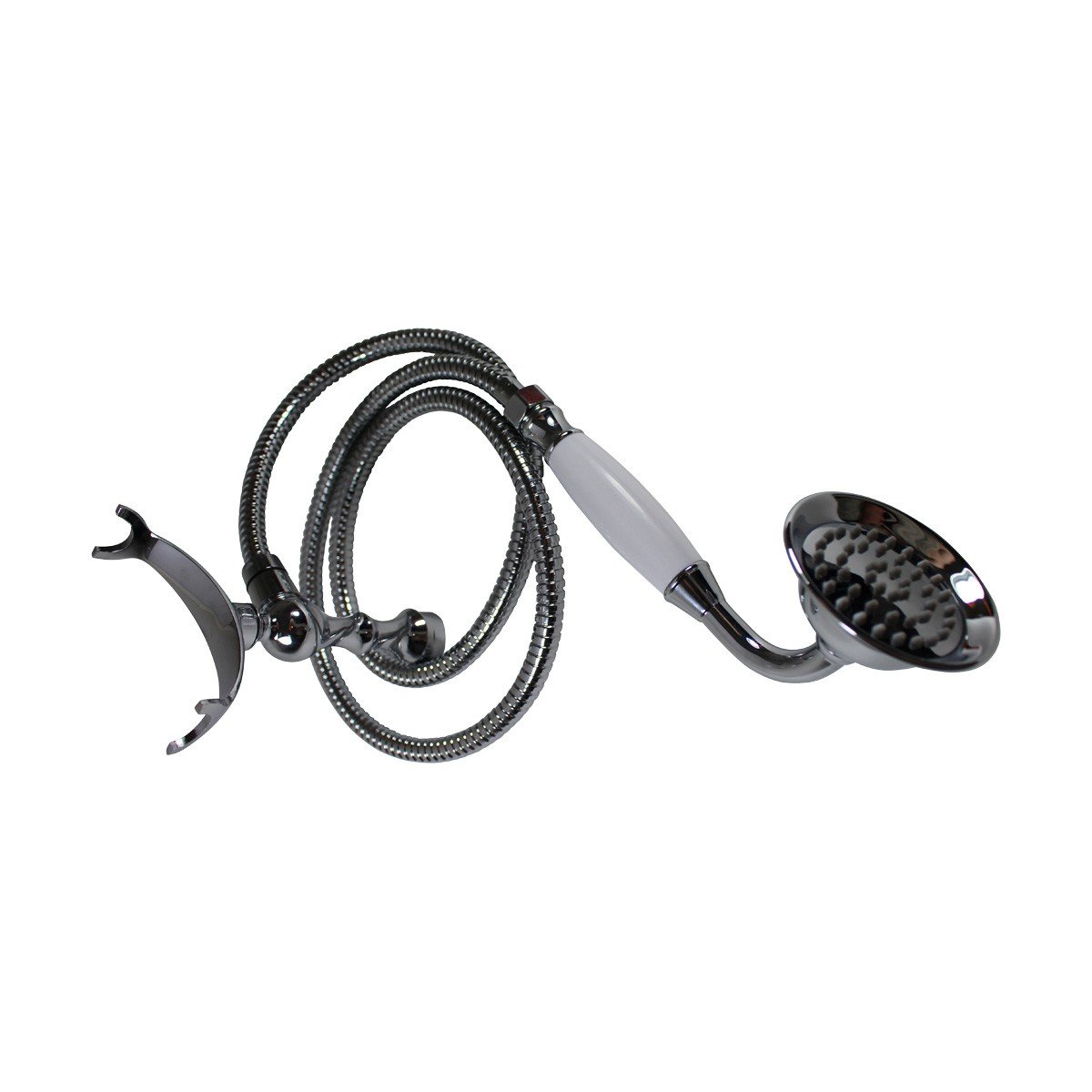 Renovators Supply Handheld Shower Head with 58-Inch Chrome Flexible Hose - Adjustable Spray Settings, Easy Installation for Bathroom & Shower Renovation - Perfect for Elderly, Kids, and Pet Washing