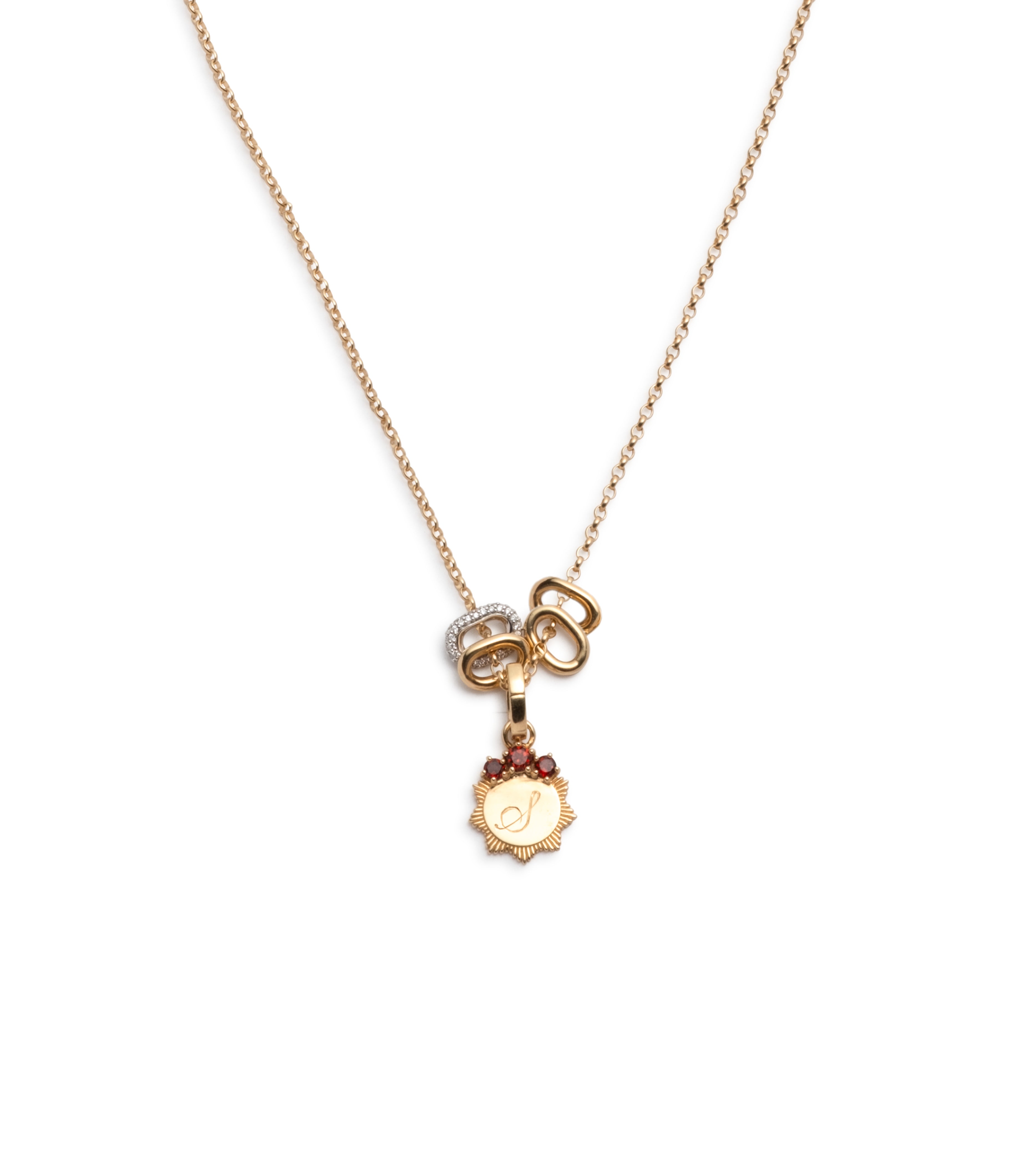 Engravable Birthstone Pendant Necklace - Personalized Fine Belcher Chain Jewelry for Women | Perfect Gift for Birthday, Anniversary & Mother's Day