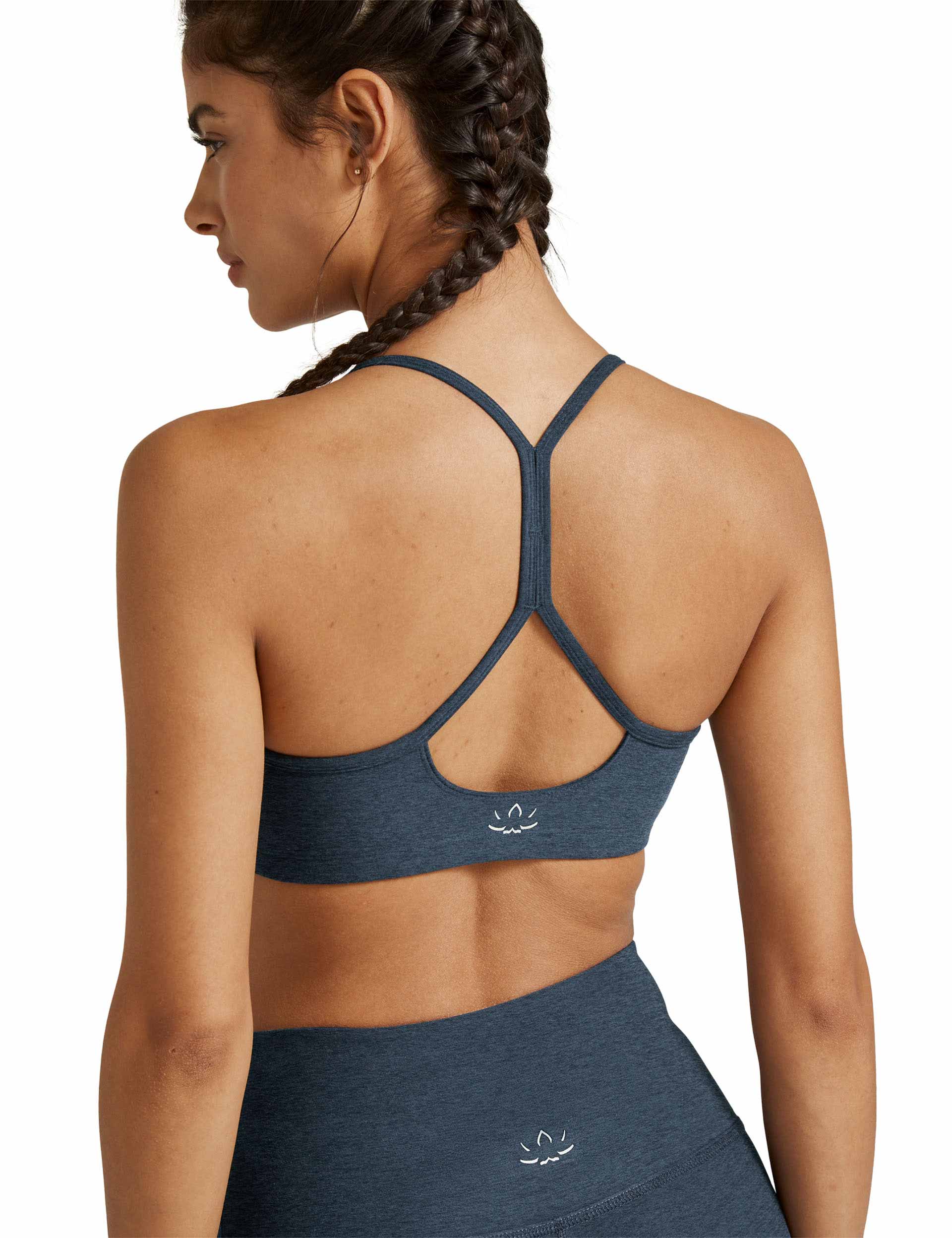 Spacedye Slim Racerback Bra - Nocturnal Navy | Seamless Workout Top for Yoga, Running & Gym | Women's Athletic Support Sports Bra