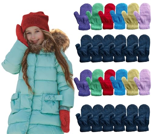 24 Pairs Solid Color Mittens