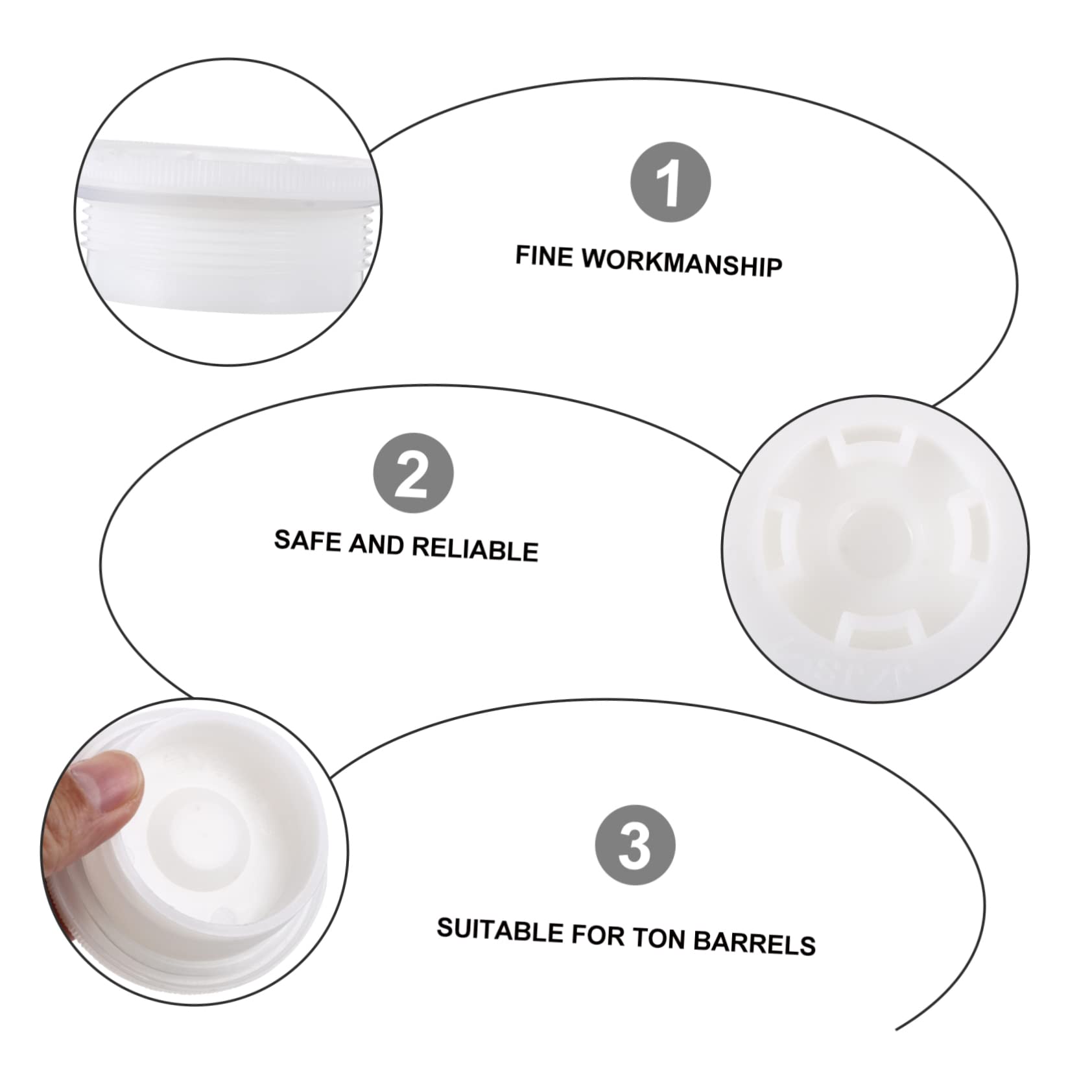10 Pcs Plastic Bucket Lids - Screw-On Waterproof Covers for Chemical & Water Buckets - Anti-Splash Threaded Sealing Caps - Ideal for Storage, Transport & Outdoor Use