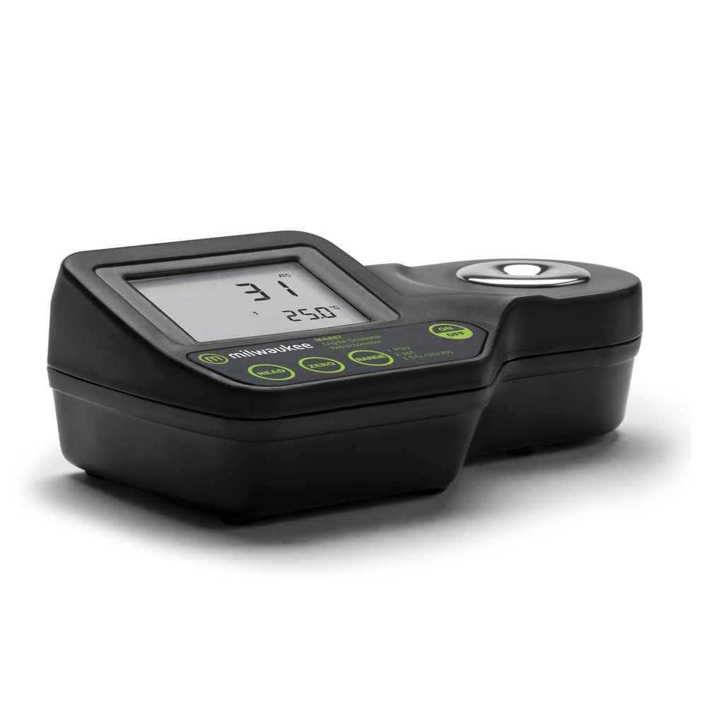 Milwaukee MA887 Digital Saltwater Refractometer with Protective Case | Accurate Salinity Testing for Aquariums, Marine Biology & Saltwater Fishing
