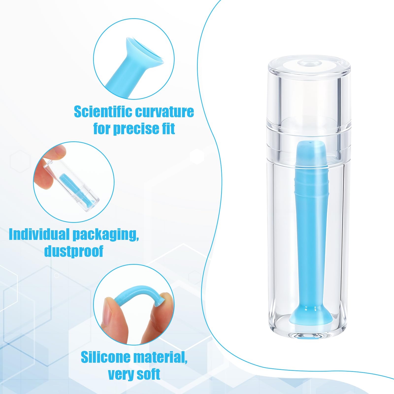 6Pcs Silicone Contact Lens Remover Tool - Soft Eye Suction Cup for Hard & Scleral Lenses - Safe RGP Lens Removal Kit - Perfect for Travel & Daily Use