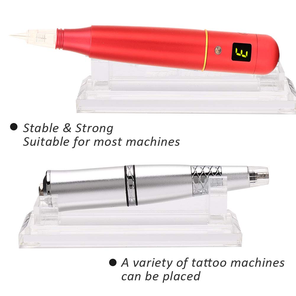 Professional Acrylic Tattoo Machine Stand Holder - Universal Tattoo Gun Rack for Most Tattoo Machines | Perfect for Home Studios & Professional Tattoo Artists