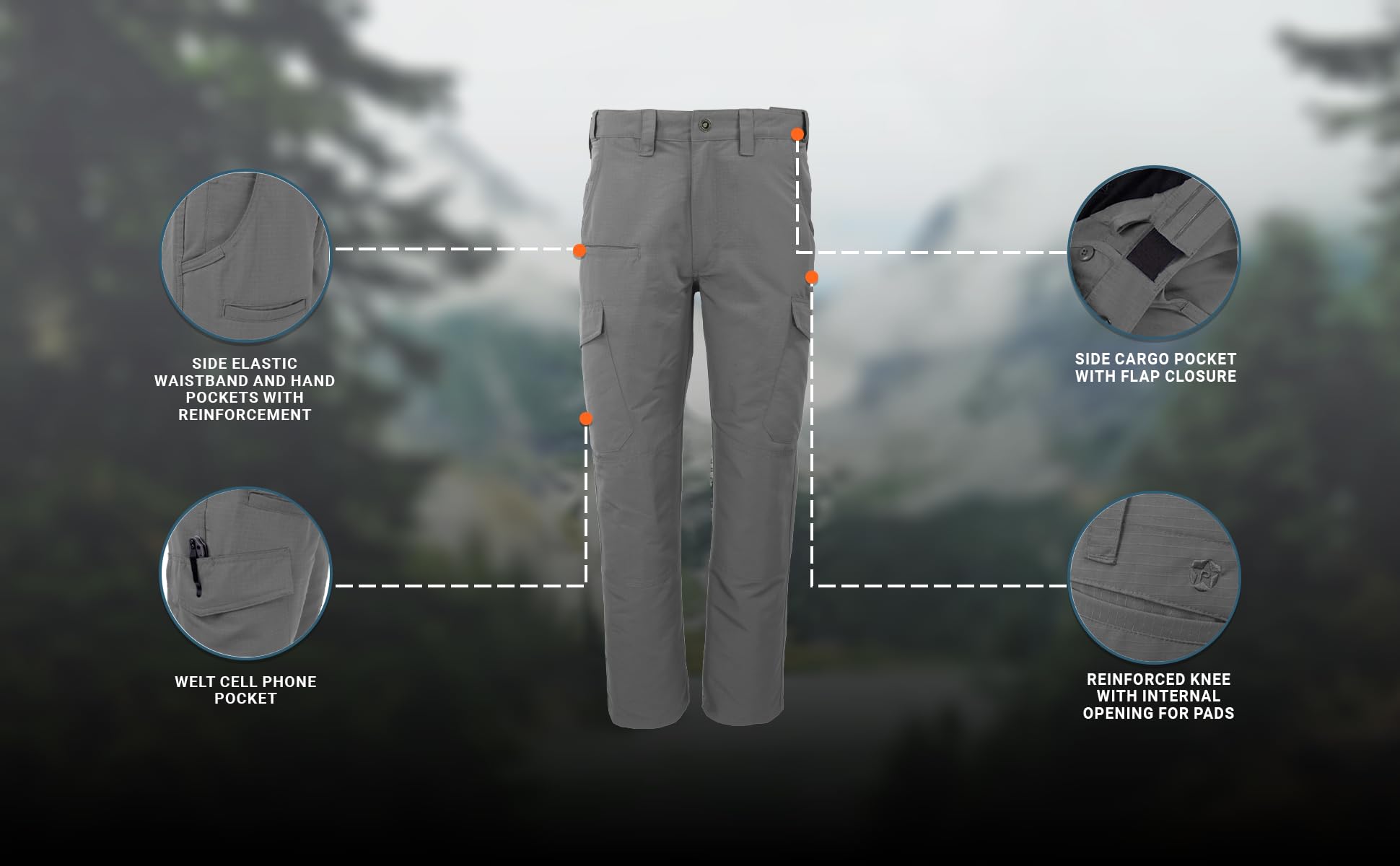 Propper Men's Edgetec Tactical Pants - Durable Military Work Pants with Stretch Fabric for Outdoor, Hiking & Tactical Operations