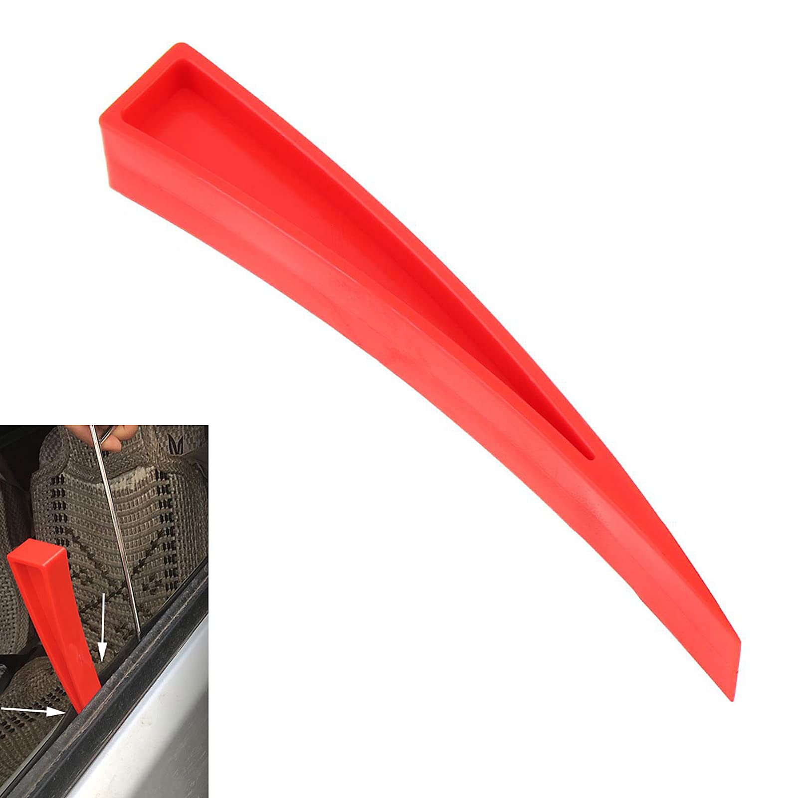 HiYi Car Window Curved Wedge Door Support Clip - 1PC Paintless Dent Removal Tool for Auto Body Repair, DIY Car Dent Repair Kit, Plastic Door Wedge Tool for Home & Professional Use - Perfect for Auto Shops, DIY Enthusiasts, and Quick On-Site Repairs