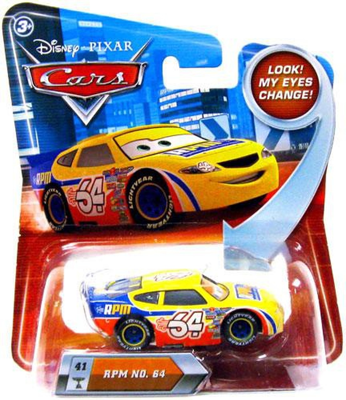 Disney Pixar Cars Movie RPM No. 64 #41 Die-Cast Toy Car - Official Lightning McQueen Replica for Kids & Collectors | Perfect for Playtime, Display & Gifts