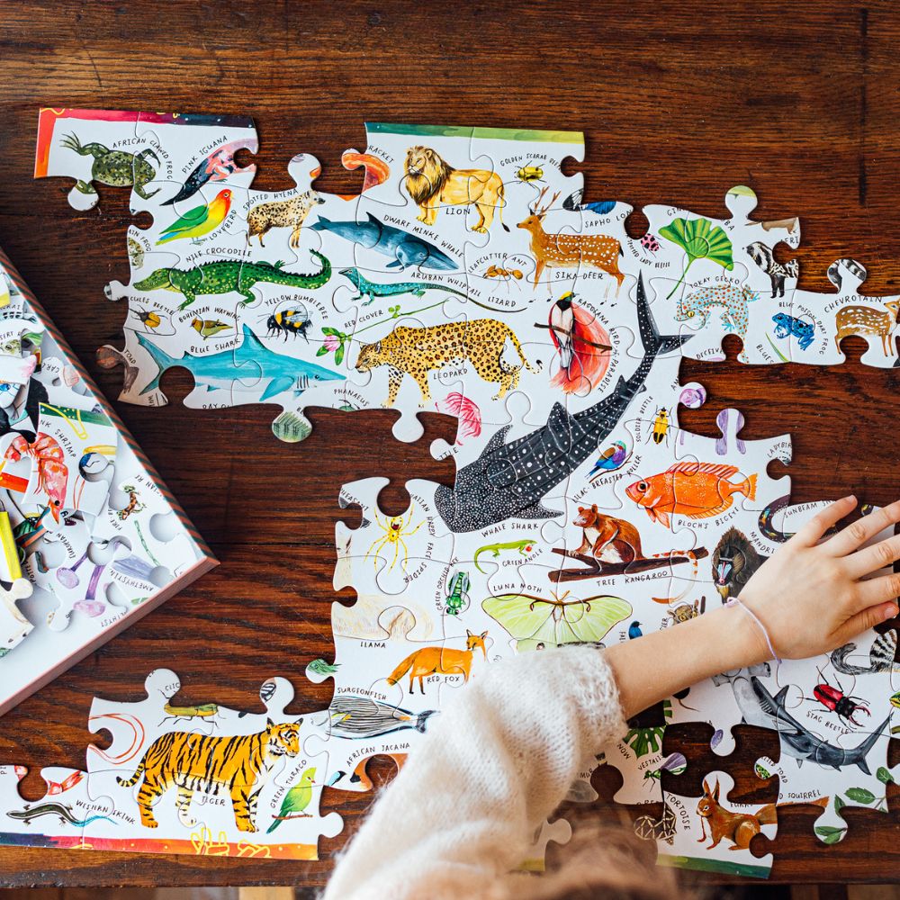 eeBoo Beautiful World 100 Piece Jigsaw Puzzle - Educational Toy for Kids, Family Game Night & Home Decor