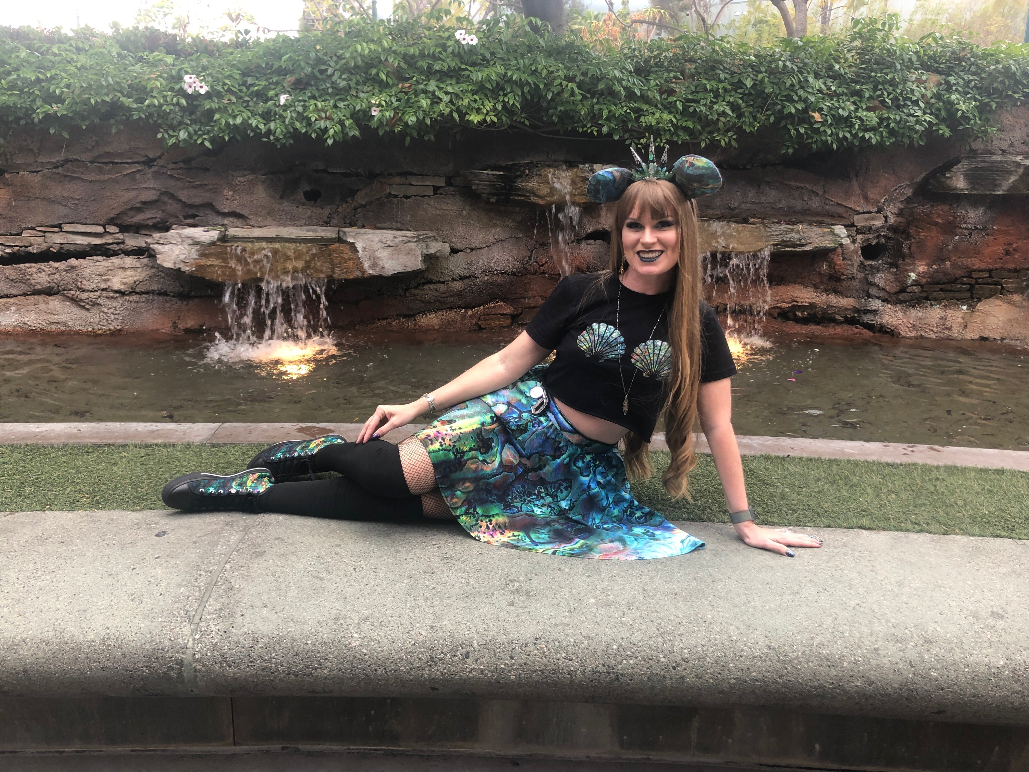 Abalone Skater Skirt for Women - XS Size Flowy A-Line Mini Skirt | Perfect for Casual Outfits, Date Nights & Summer Fashion
