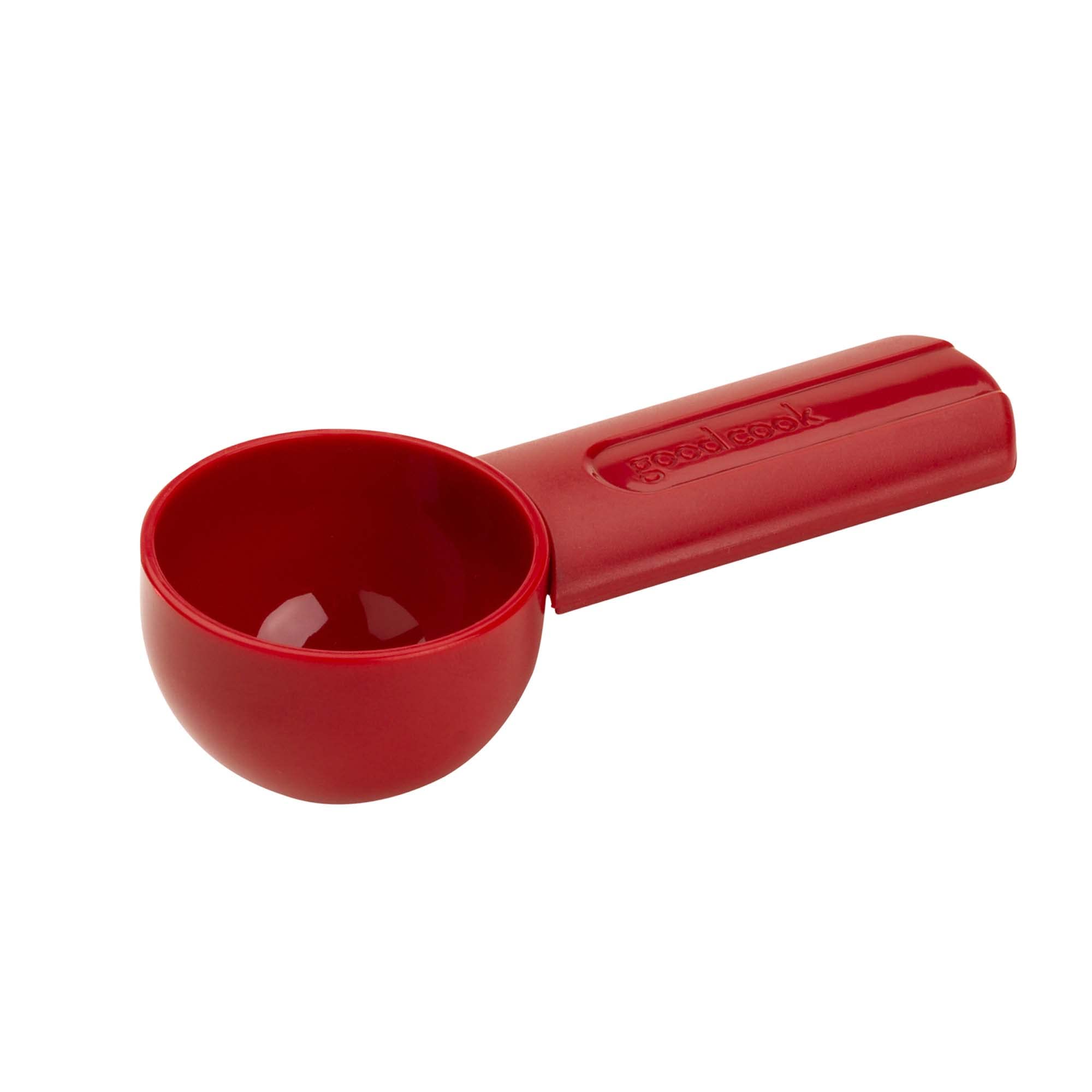 BRADSHAW INTERNATIONAL 12475 Red Coffee Measuring Scoop - 1 Tbsp Stainless Steel Scoop for Coffee, Tea, Protein Powder & Spices | Perfect for Kitchen, Coffee Shop & Baking
