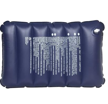 Qwid Soft Comfortable Inflatable Velvet Air Pillow Cushion - Blue Travel Pillow for Neck Support | Perfect for Airplane, Car, Office & Camping Sleeping Bag Accessories