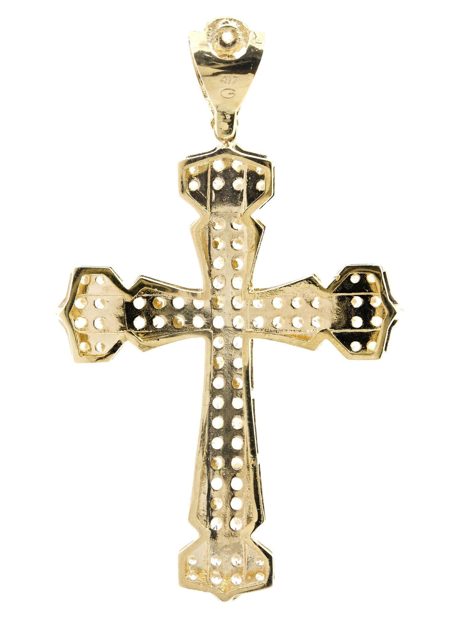 10K Gold Cross Pendant Necklace - 16.7 Grams Religious Jewelry for Women & Men - Perfect for Baptism, First Communion, Confirmation & Everyday Wear