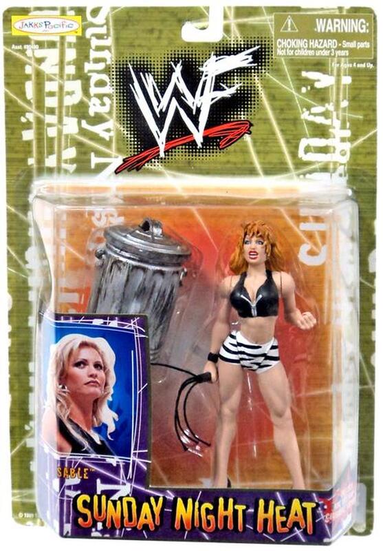 1999 WWF Jakks Pacific Sunday Night Heat Sable Exclusive Action Figure - Vintage Wrestling Collectible for Fans & Display