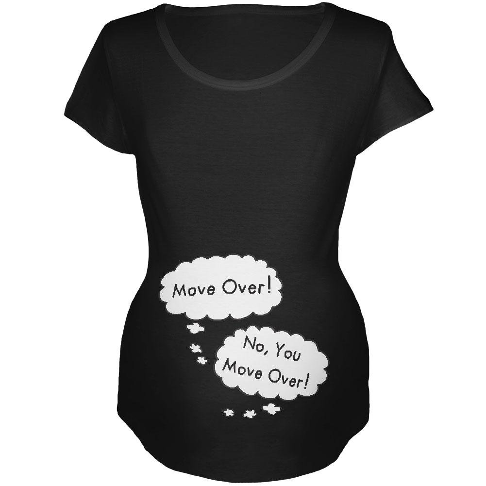 Black Maternity T-Shirt with Funny Twins Design - Perfect for Pregnancy Announcements