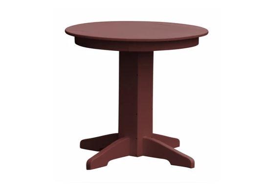 A&L Furniture 48 Inch Round Dining Table with Umbrella Hole - Solid Wood Kitchen Table for Indoor & Outdoor Use - Perfect for Patio, Garden, and Dining Room Decor