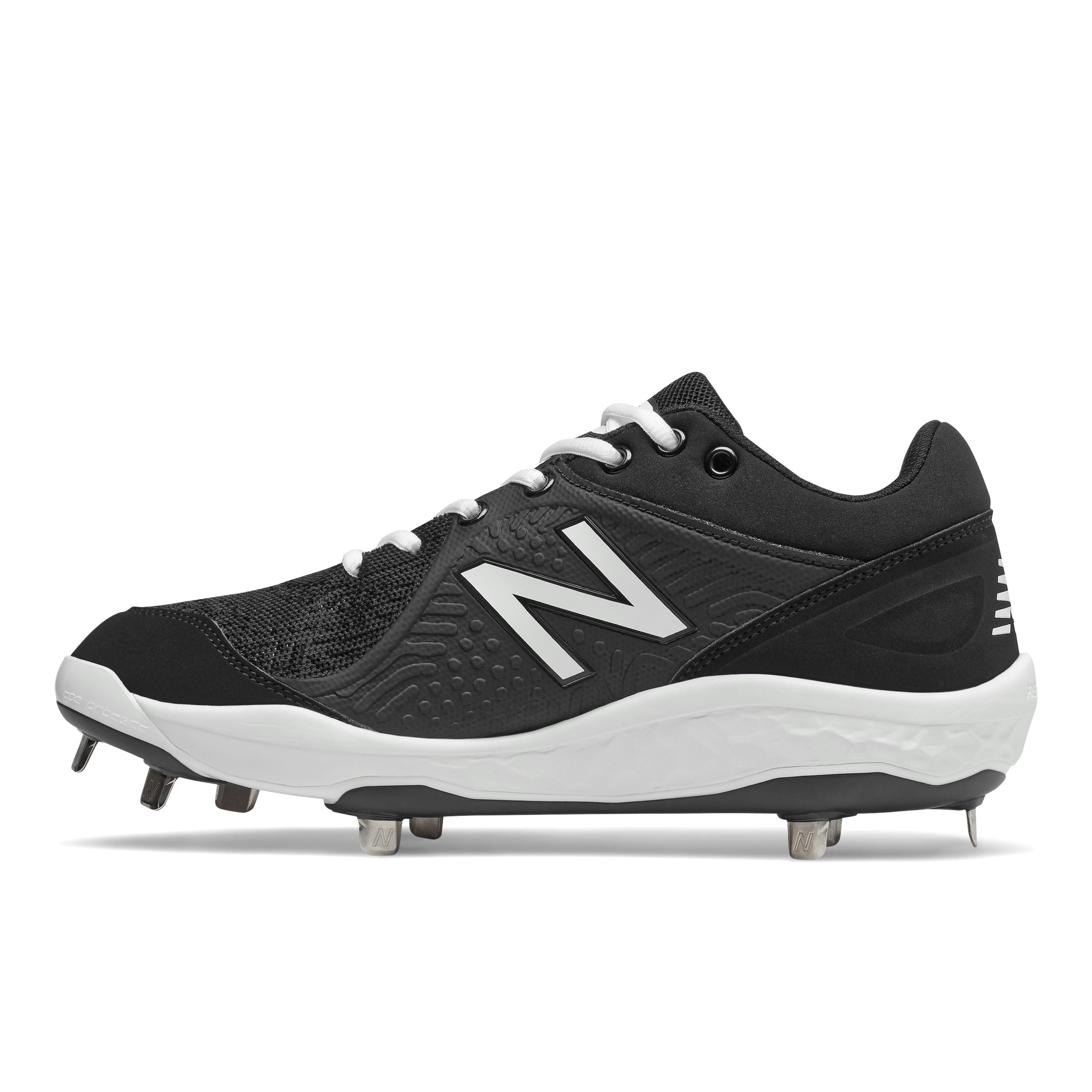 New Balance Fresh Foam 3000v5 Men's Baseball Cleats - Black/White Low Metal Spikes for Enhanced Traction & Comfort | Perfect for Baseball, Softball & Turf Training