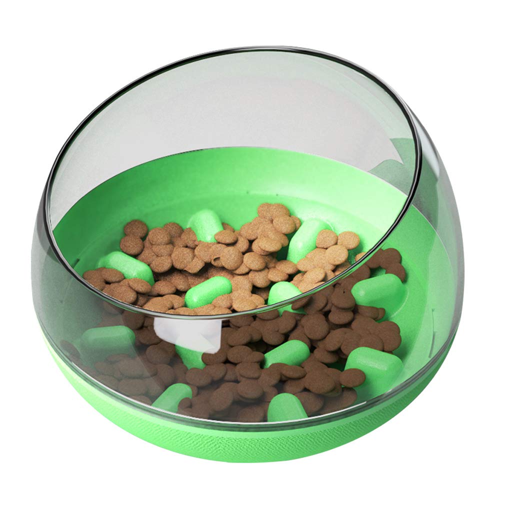 Non-Slip Round Bottom Slow Feeder Dog Bowl - Interactive Fun Maze Design for Small & Medium Dogs - Perfect for Mealtime Enrichment & Preventing Bloat (Blue)
