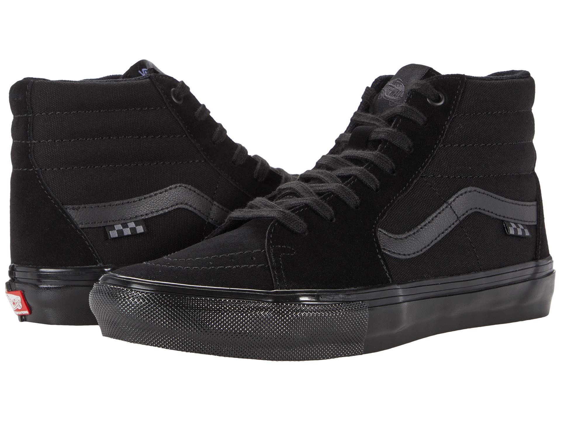 Vans Unisex Hi-Top Skate Sneakers - Black/Black - Size 9.5 Women/8 Men - Perfect for Streetwear, Skateboarding & Casual Fashion