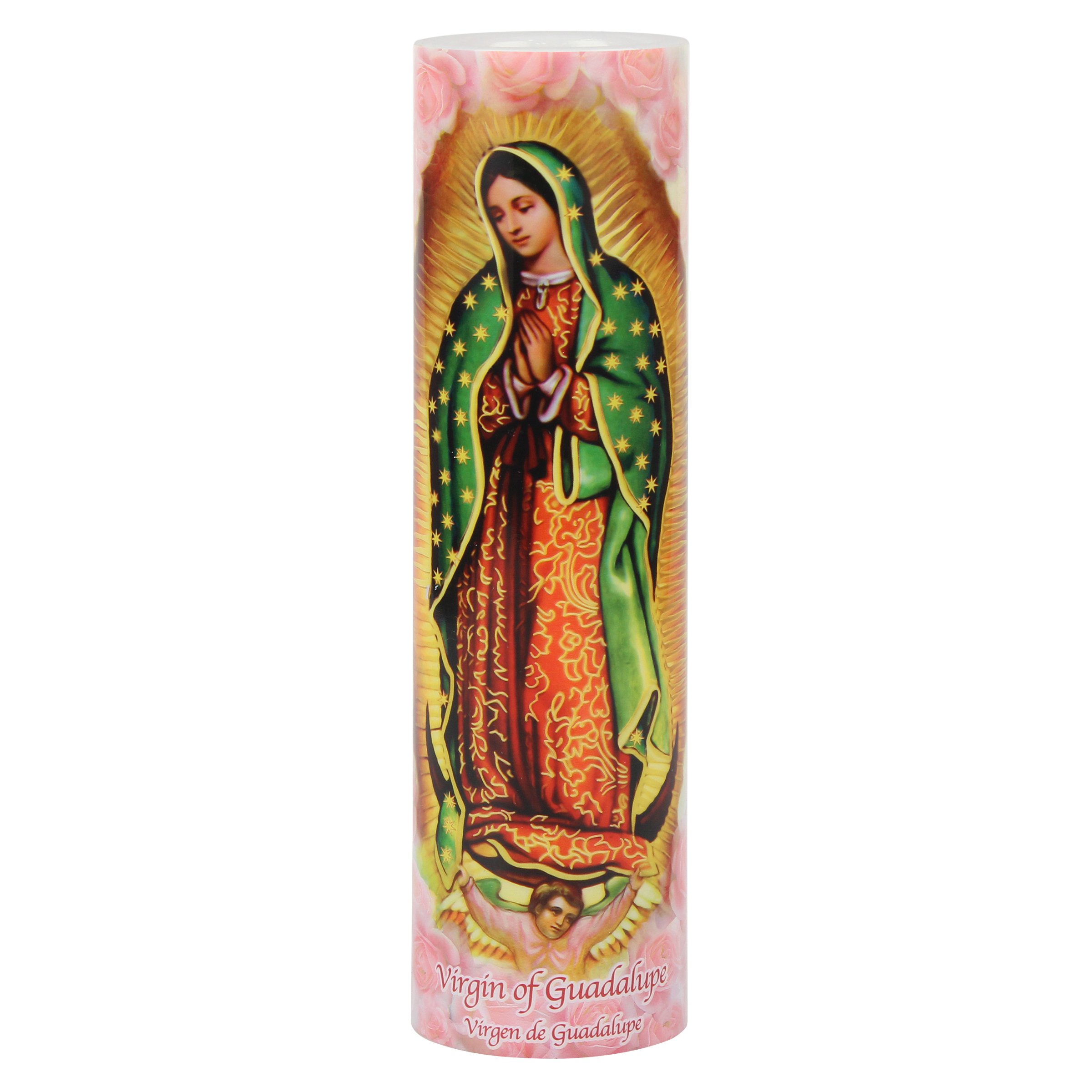Lady of Guadalupe LED Flameless Prayer Candle - Religious Devotional Gift with 6-Hour Timer, Safe & Long-Lasting (8.19