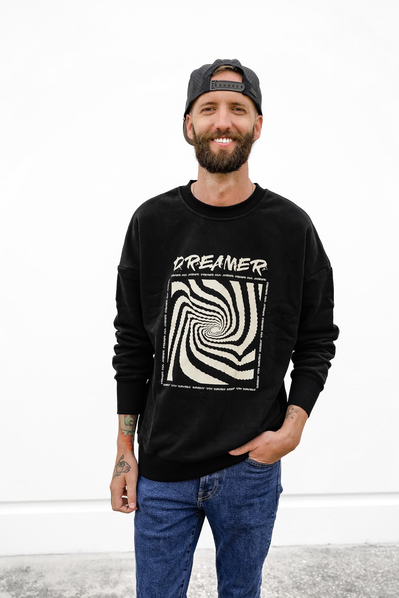 Adult Goal Achiever Crewneck Sweatshirt - Black | Motivational Casual Wear for Workouts, Gym & Everyday Inspiration