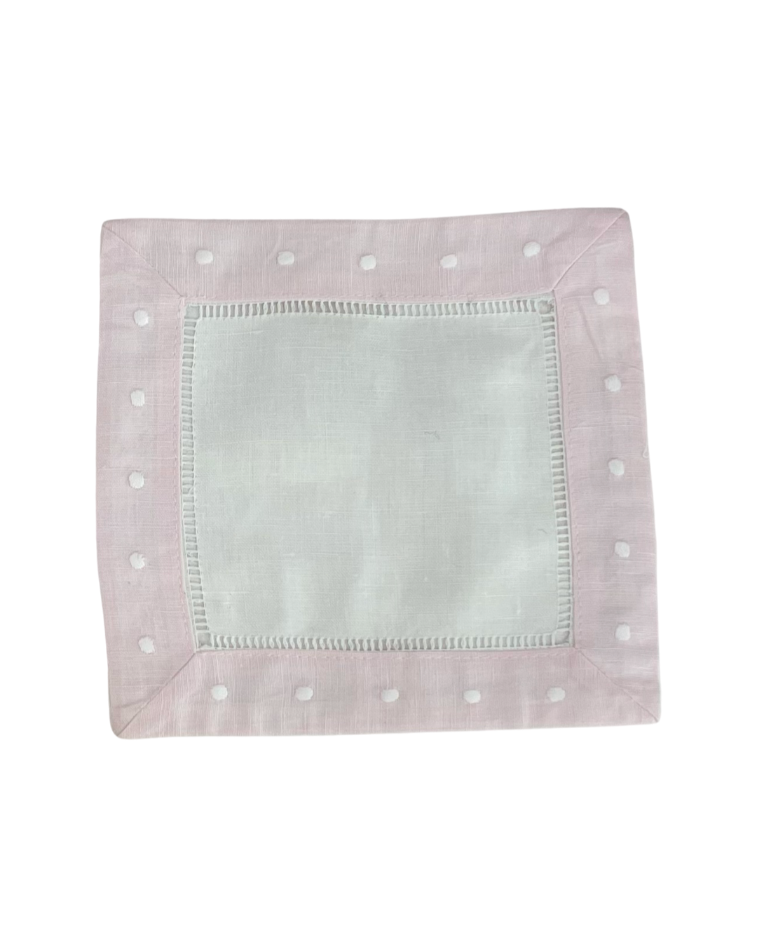Elegant Pink Border Dots Cocktail Napkins - 100-Pack Premium Paper Drink Napkins for Parties, Weddings & Home Entertaining - Absorbent & Decorative Beverage Napkins for Cocktails, Wine & Coffee