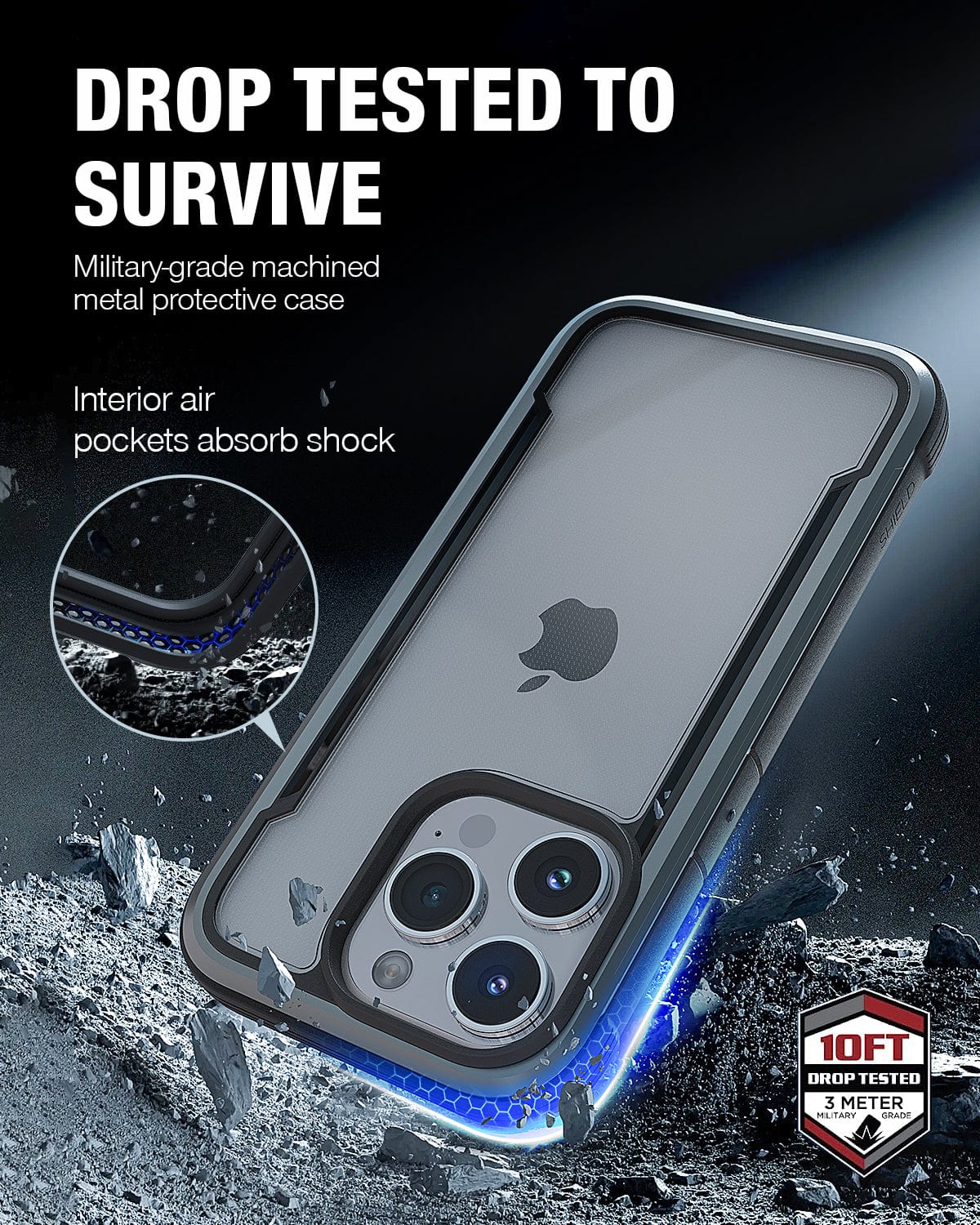 Raptic Shield iPhone 15 Case - Shockproof & Slim Protective Cover with Military-Grade Drop Protection | Perfect for Outdoor Adventures, Work & Daily Use