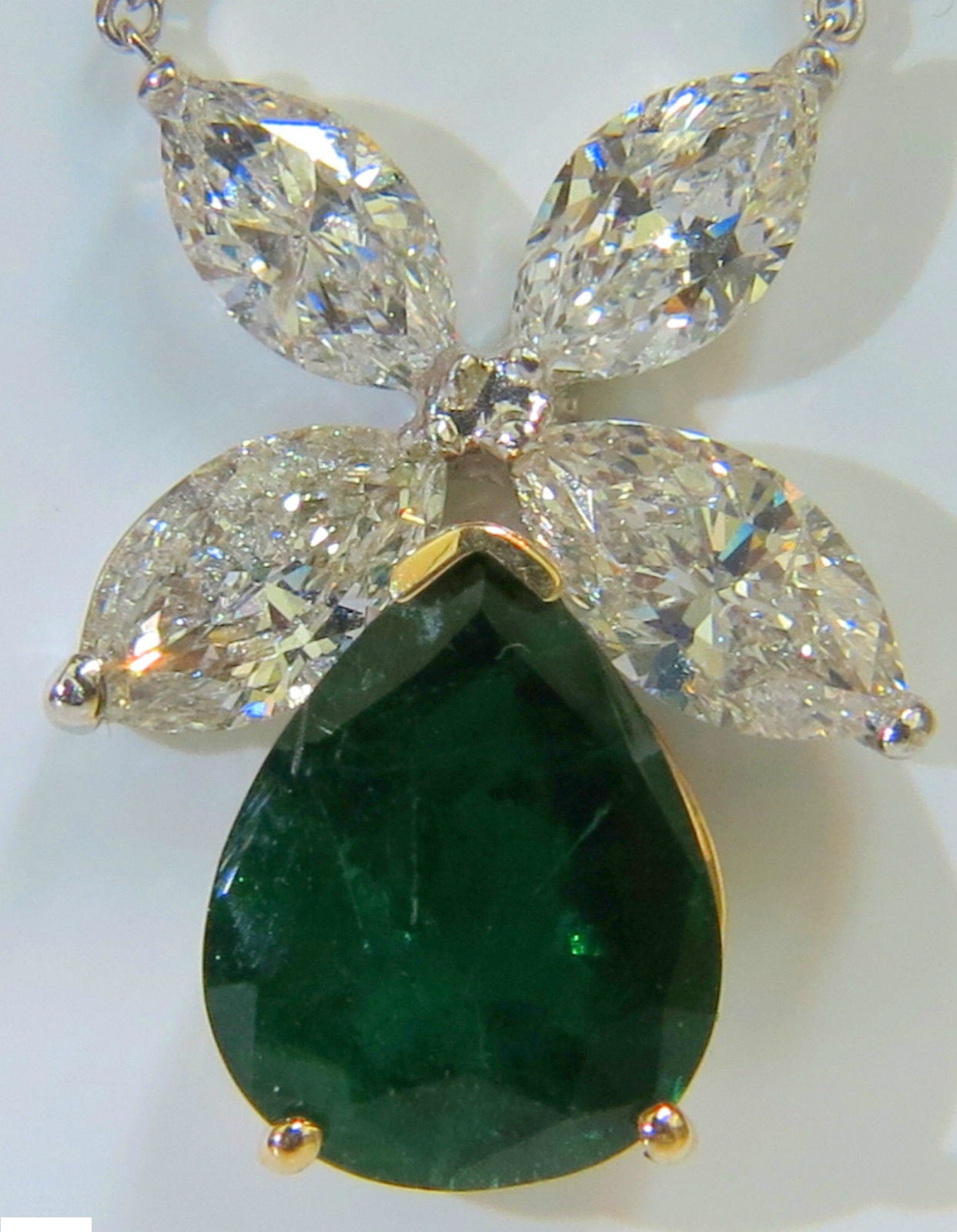8.31CT Natural Emerald Cut Diamond Pendant Necklace - Elegant Star Design for Women, Perfect for Weddings, Anniversaries & Special Occasions