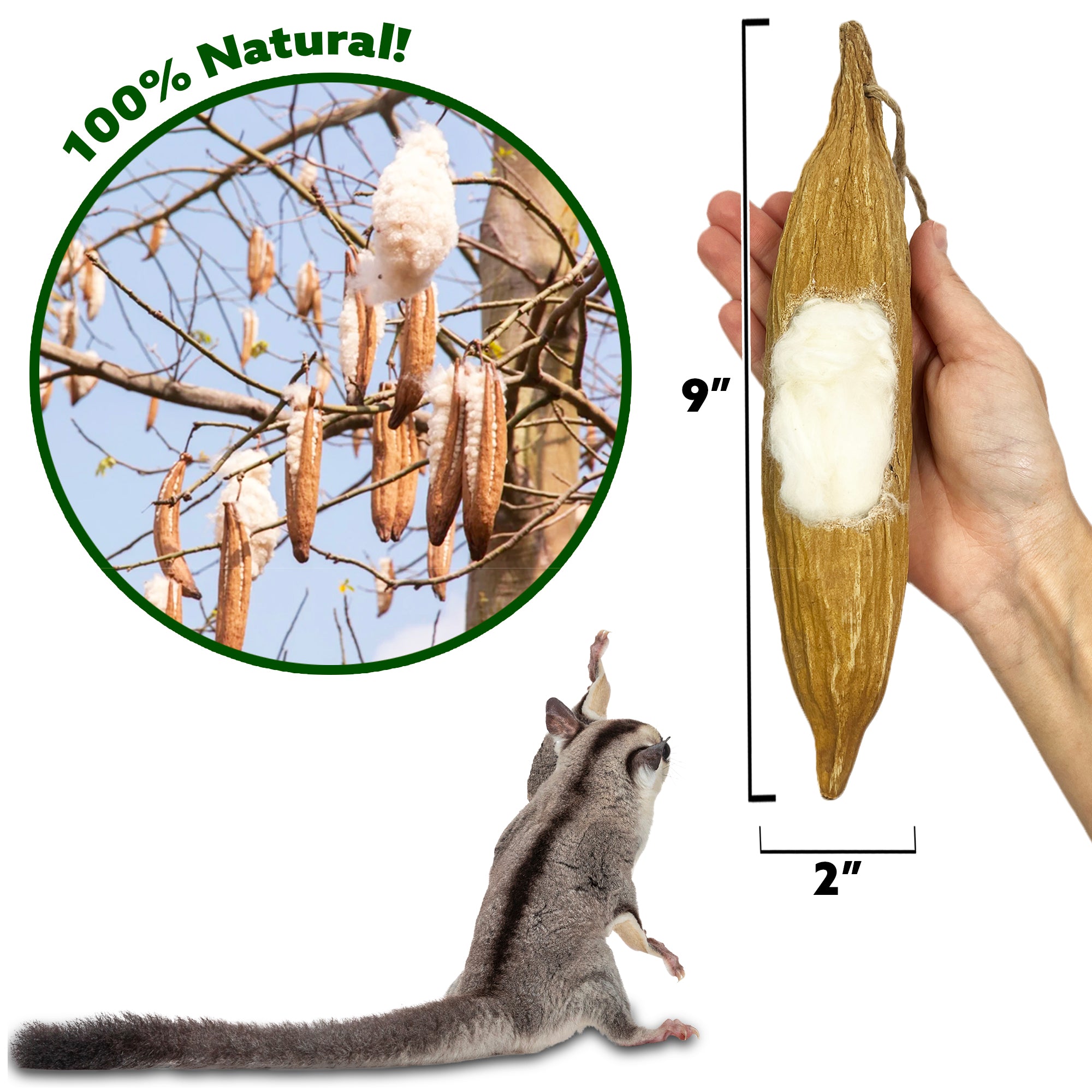 Premium Soft Nesting Material Pods for Small Pets - Hamster, Guinea Pig, Rabbit Bedding - Cozy & Warm Small Animal Nesting Supplies for Cages & Habitats - Perfect for Winter & Cold Weather Comfort