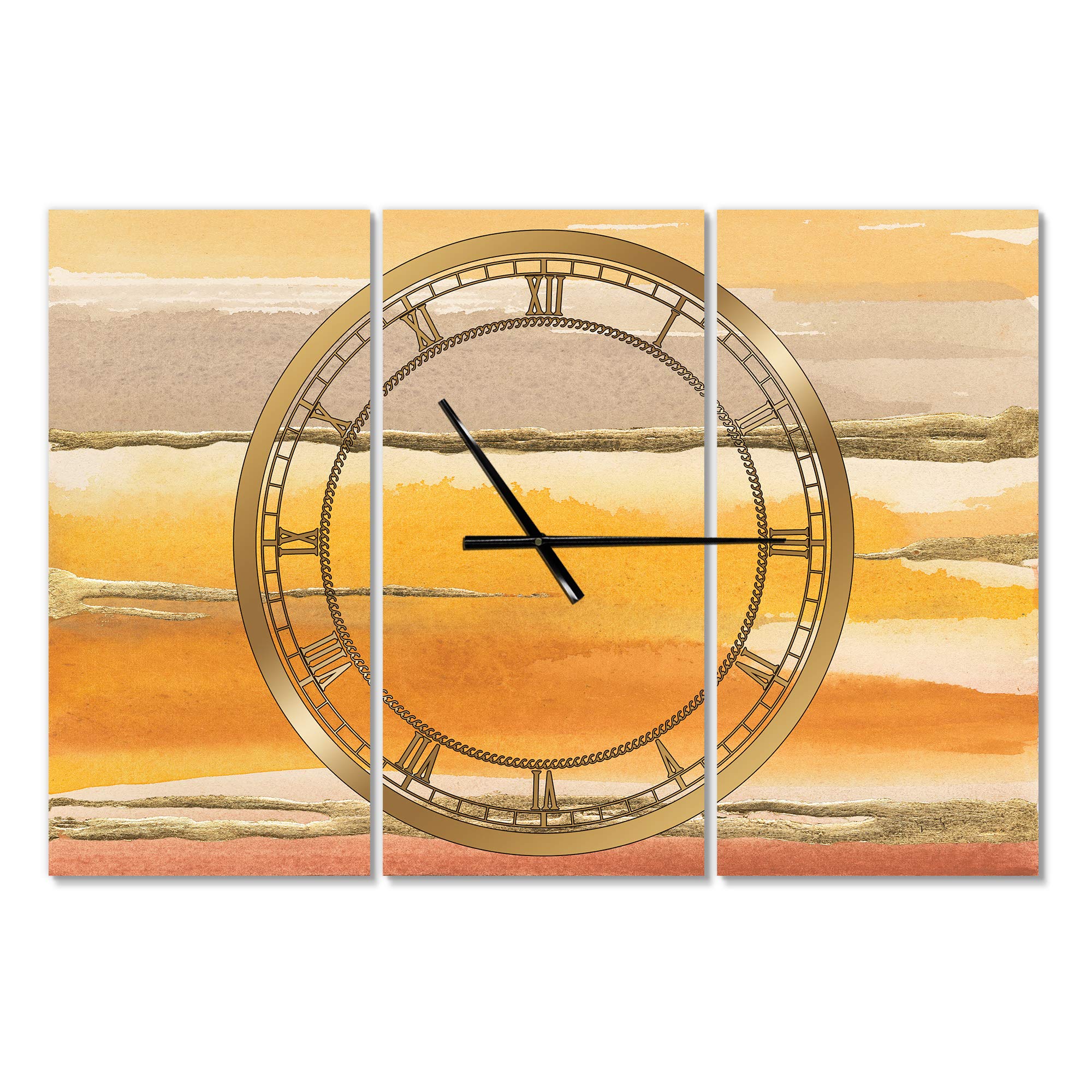 Designart Love Themed Glam Circle Wall Clock - Elegant Round Metal Wall Art for Home, Living Room, Bedroom & Office Decor | Perfect for Modern Interiors & Gift Giving