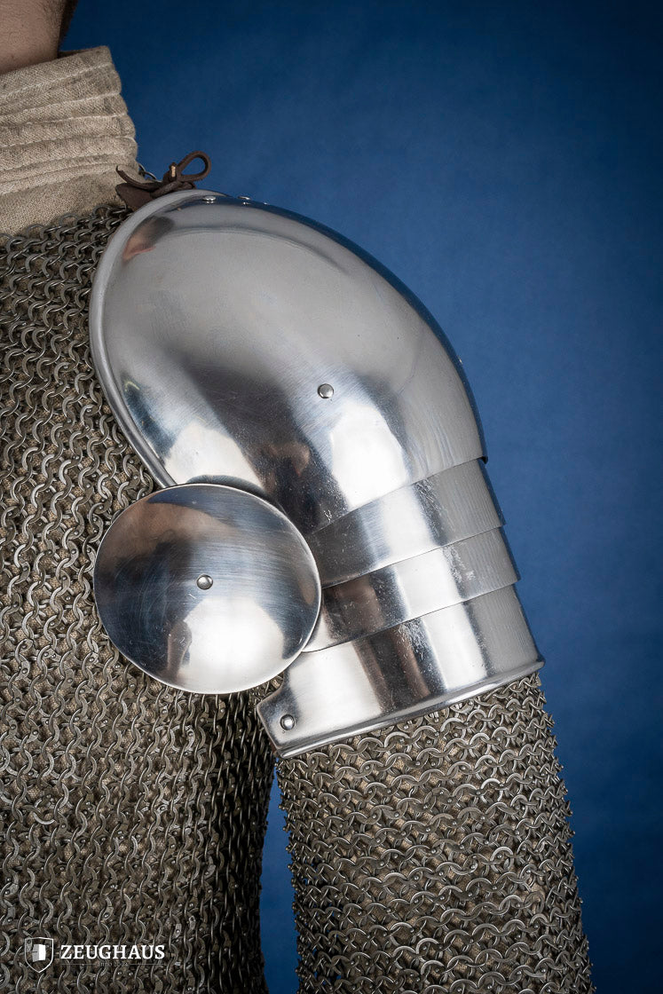 Polished 1.6mm Shoulders with Besagew 1460 - Perfect for Medieval Armor Costumes & LARP Accessories