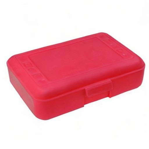 Romanoff Products Hot Pink Pencil Box - Durable School & Office Supplies for Kids, Students & Teachers - Perfect for Organizing Pens, Pencils, Markers & Art Supplies