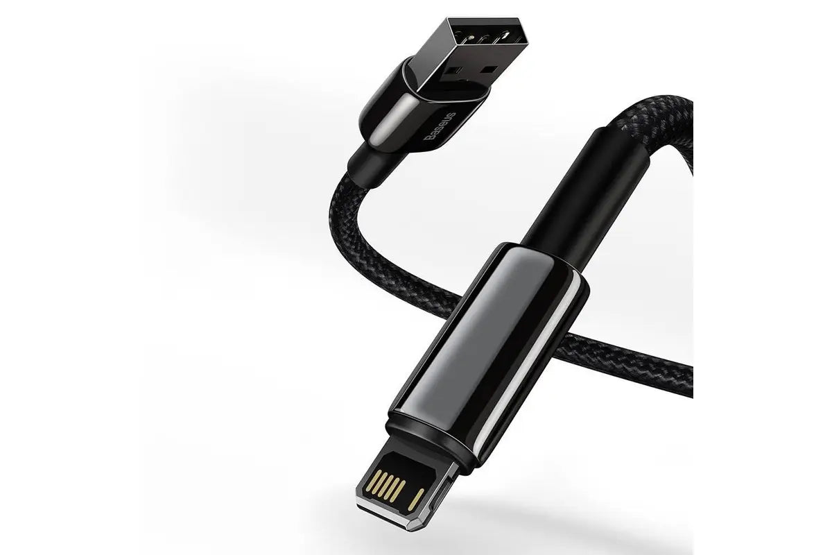 Baseus Tungsten Fast Charging Cable - Lightning to USB 2.4A 1Meter (3.3ft) - High Speed Charger for iPhone 14/13/12/11/X/8/7 & More - Perfect for Home, Office, Travel & Car Charging