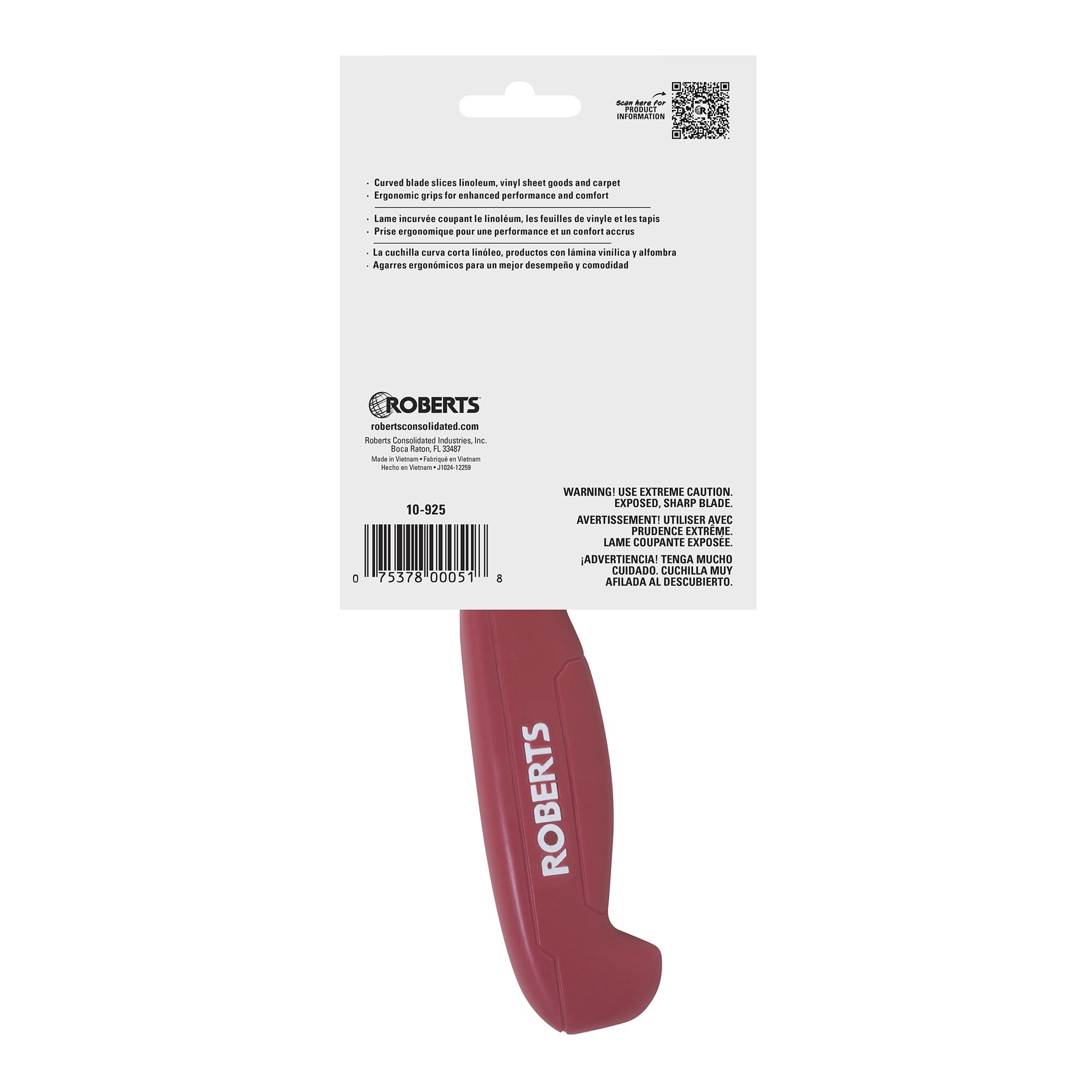 ROBERTS Pro Vinyl Flooring Knife - Heavy Duty Flooring Cutter for Laminate, Vinyl & LVP Installation - Perfect for DIY Home Renovation & Professional Flooring Projects